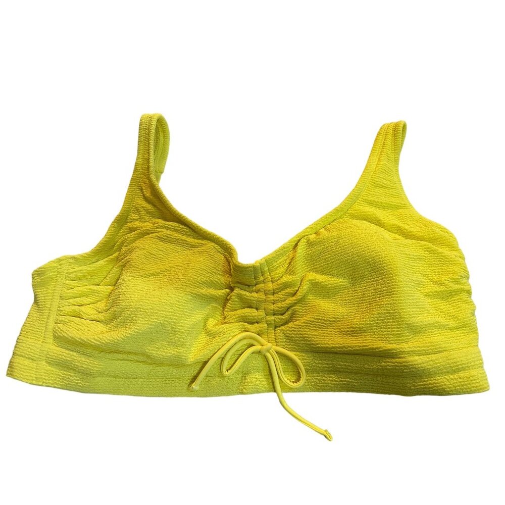Xhilaration Junior's Cinched Front Bralette Bikini Top - Yellow - 16W